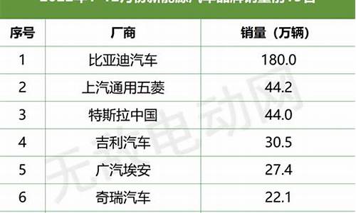 新能源汽车排名前十名2020最新消息_新能源汽车车排名前十名